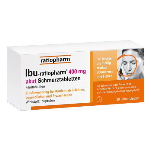 IBU-RATIOPHARM 400 mg akut Schmerztbl.Filmtabl.