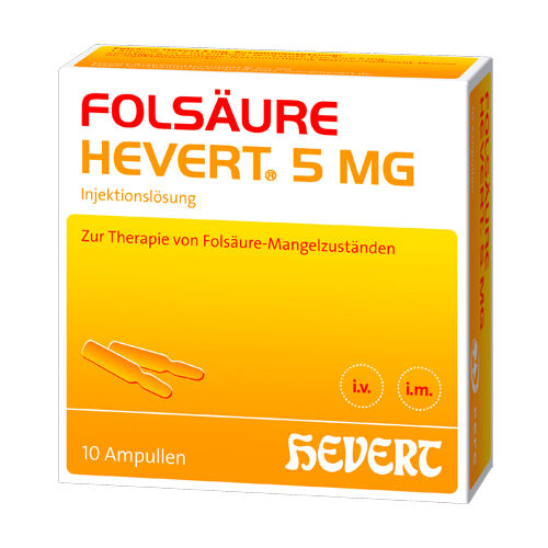 FOLS&Auml;URE Hevert 5 mg Inj.-L&ouml;sung Ampullen
