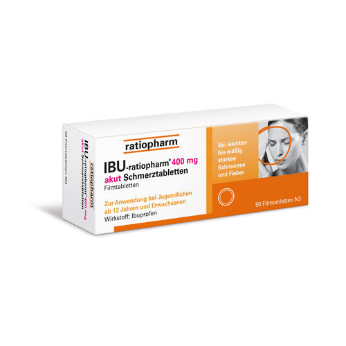 IBU-RATIOPHARM 400 mg akut Schmerztbl.Filmtabl.