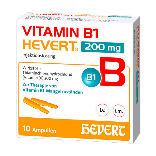VITAMIN B1 HEVERT 200 mg Injektionsl&ouml;sung Amp.
