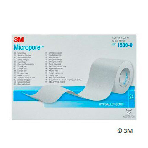 MICROPORE Vliespfl.1,25cmx9,1m weiß 1530-0
