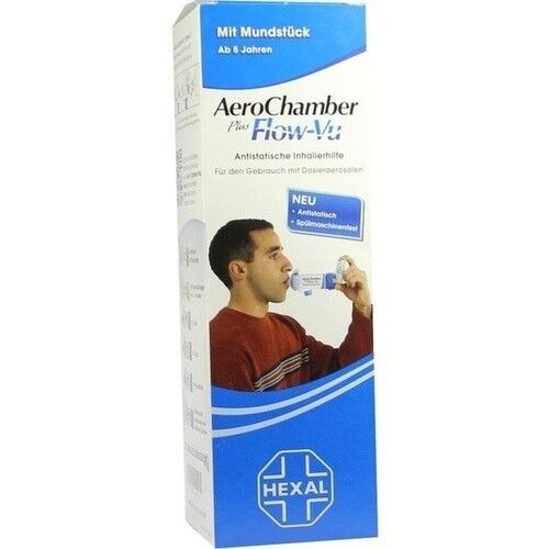 AEROCHAMBER m.Mundstück Erw.u.Kdr.ab 5 Jahre blau