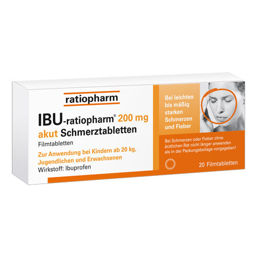 IBU-RATIOPHARM 200 mg akut Schmerztbl.Filmtabl.